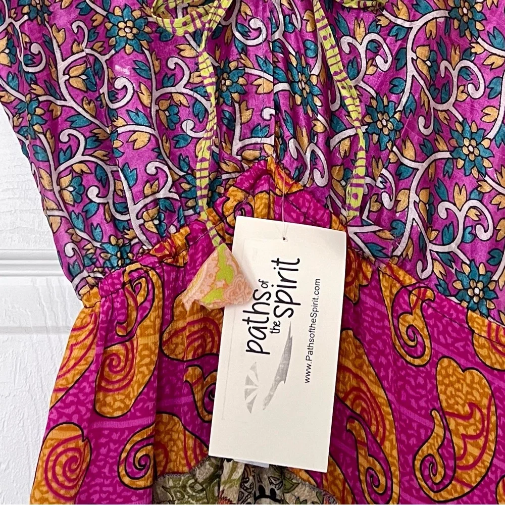 Colorful Patchwork Maxi Dress - Picture 3 of 10